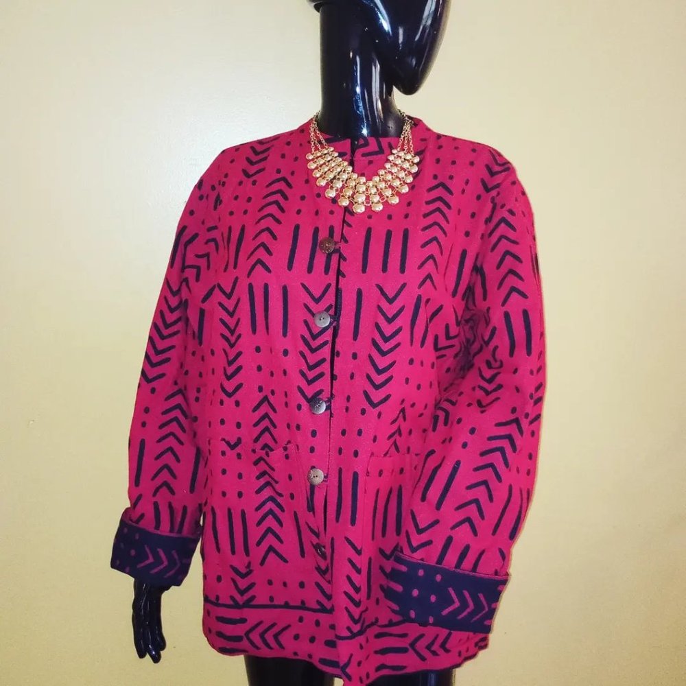 Reversible Mudcloth Print Jacket - image 4